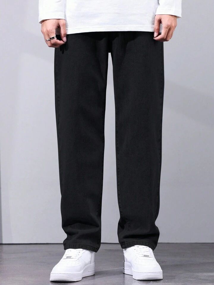Men's Casual Black Color Jeans