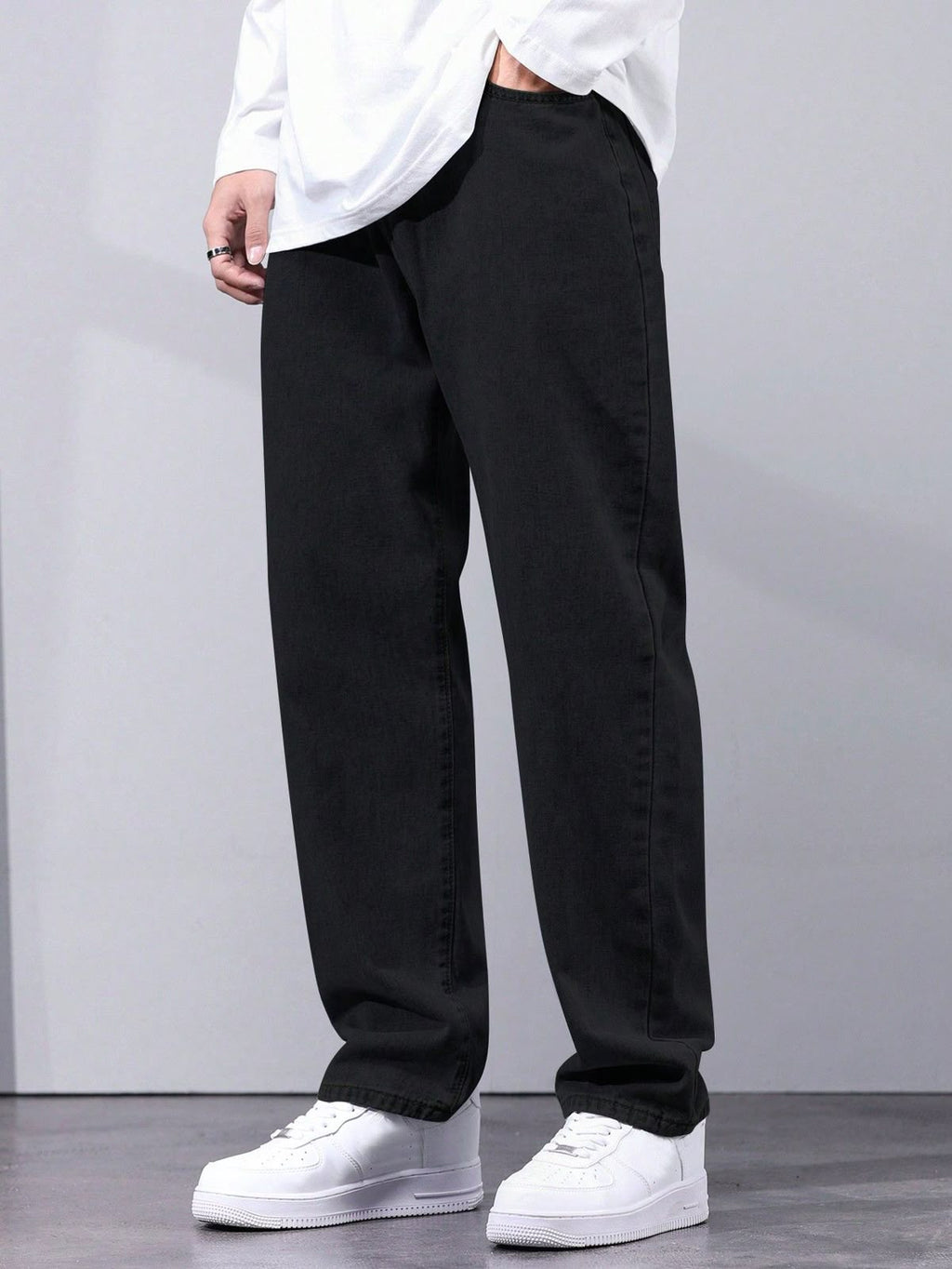 Men's Casual Black Color Jeans